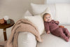 Dirkje Mädchen Baby Set Tupfen Pullover und Schlaghose altrosa