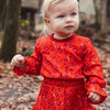 Koko Noko Mädchen Kleid rot Panther Druck